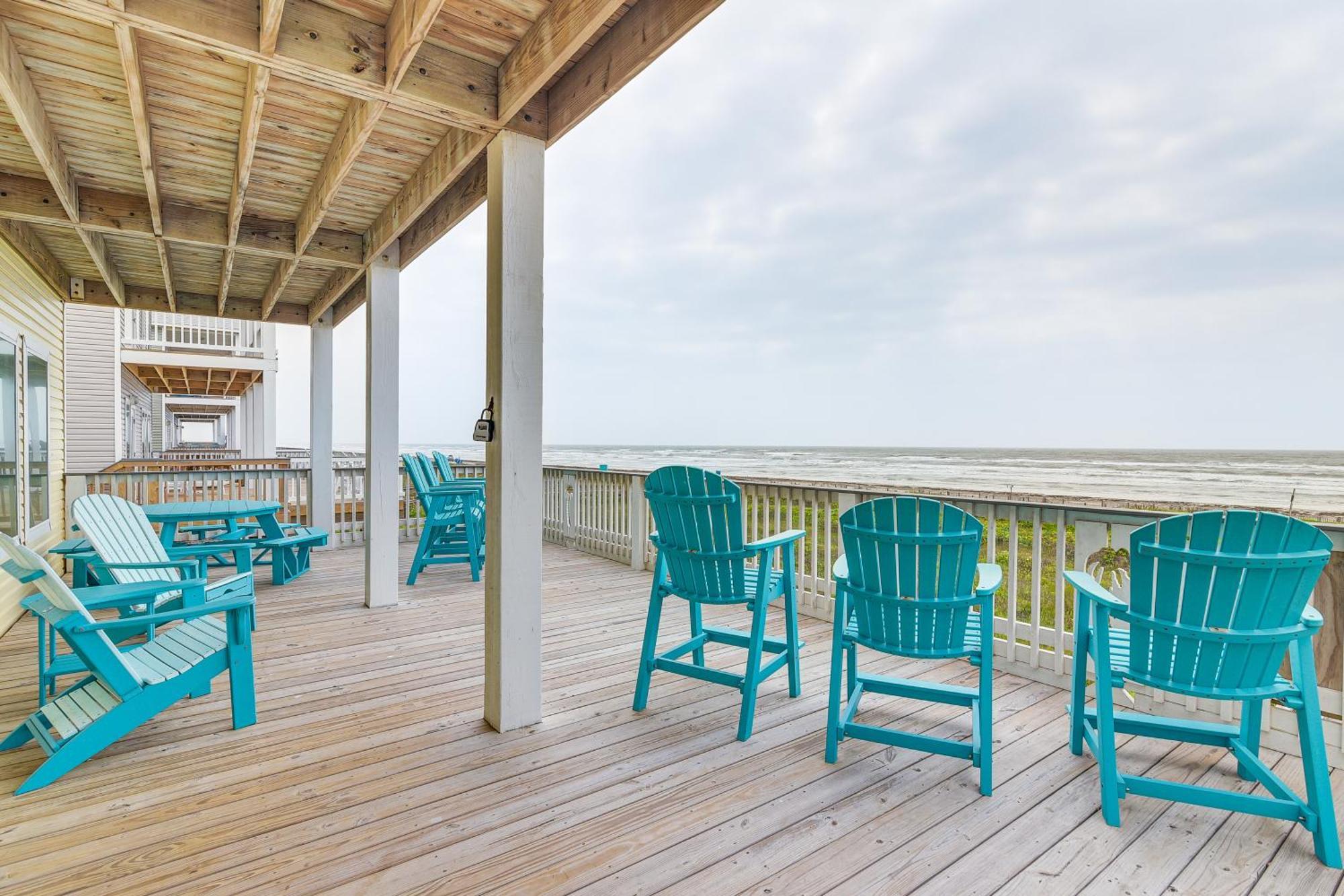 Beachfront Texas Retreat - 2 Decks, Patio And Views! Surfside Beach Dış mekan fotoğraf