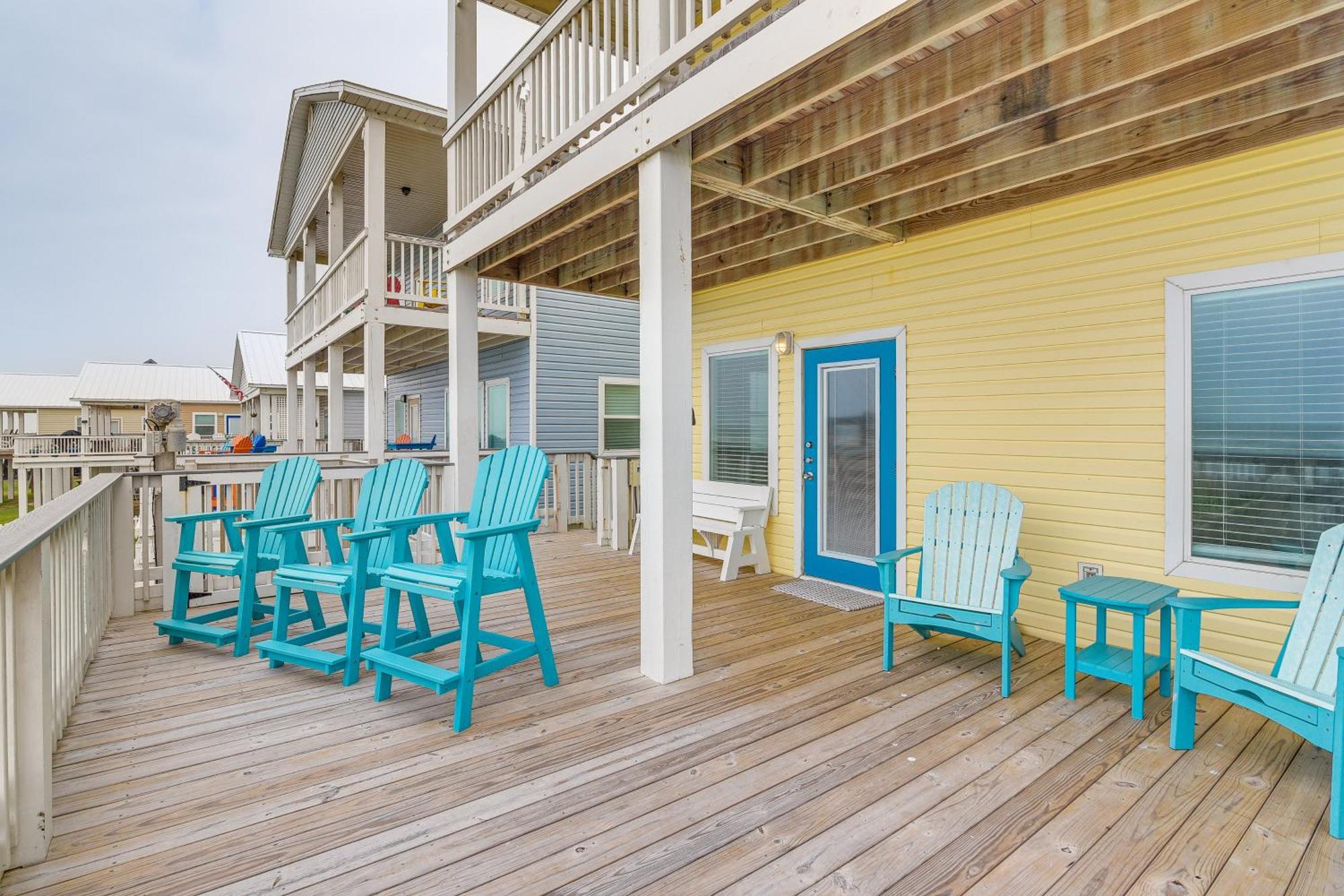 Beachfront Texas Retreat - 2 Decks, Patio And Views! Surfside Beach Dış mekan fotoğraf
